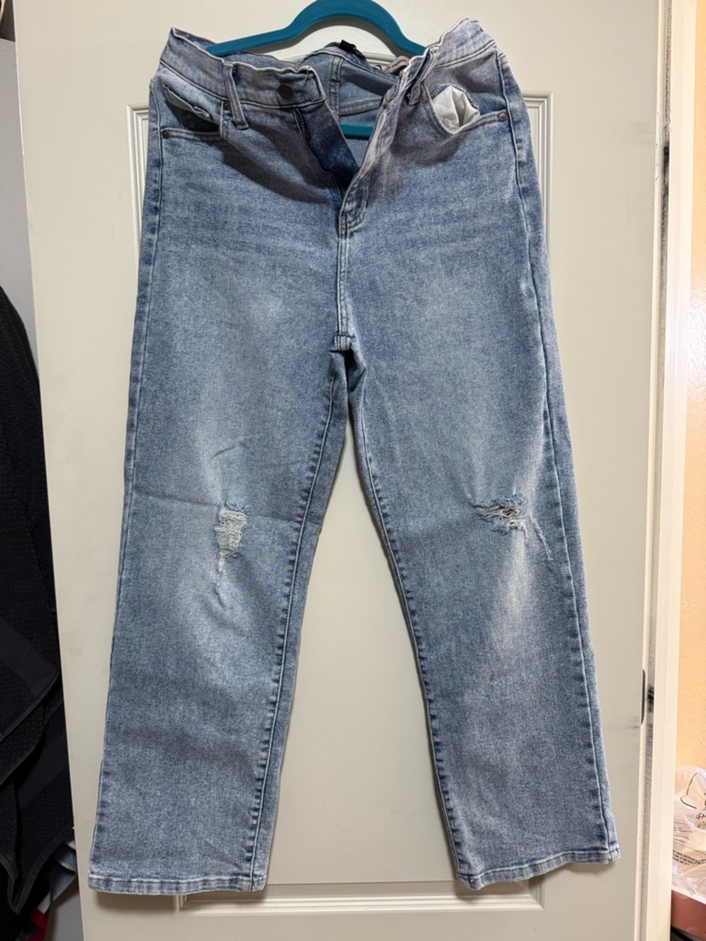 BCBGeneration Light Wash Distressed Boyfriend Jeans